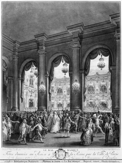 The Masked Ball, 23rd January 1782 by Jean Michel the Younger Moreau